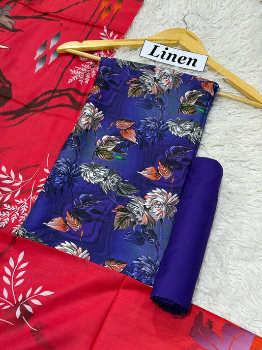 Linen Printed 3pc D-38