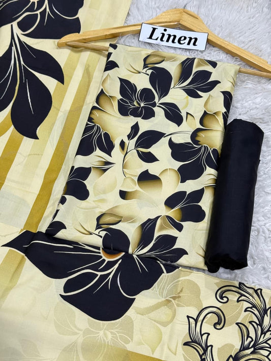 Linen Printed 3pc D-44