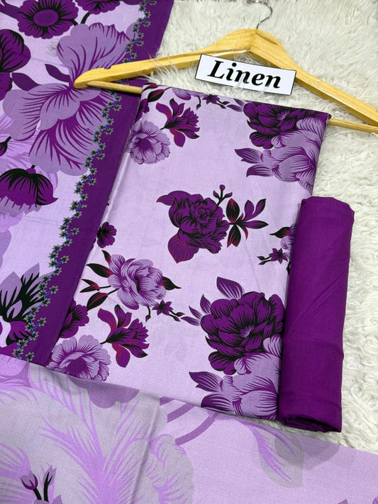 Linen Printed 3pc D-62